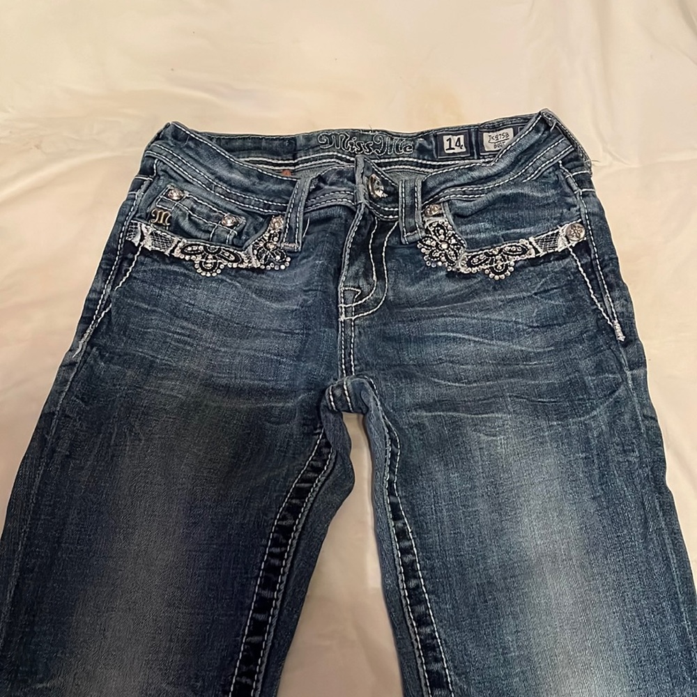 Size 14 Miss Me jeans in good condition.